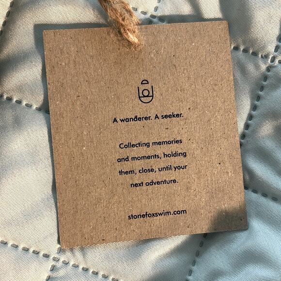 NWT Stone Fox Swim Lele black bandeau knit bikini top, XL - Picture 7 of 8